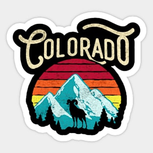 Retro Colorado mountain hiking Sticker